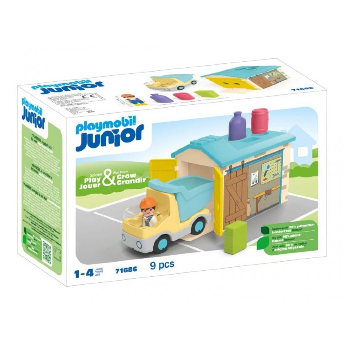 Imagem 0 de JUNIOR: camião com garagem Playmobil