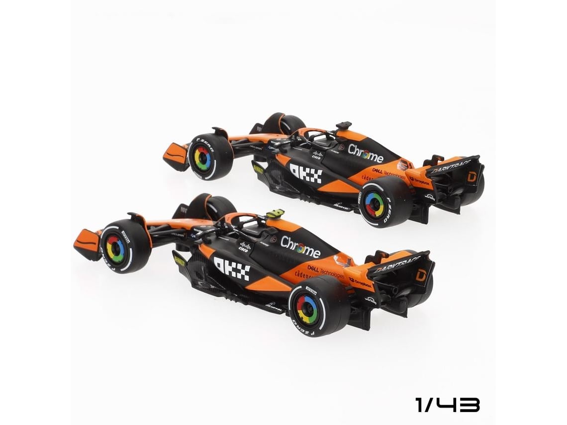Conjunto De 2 Carros Modelo F1 2024 Mclaren Mcl38 Piastri E Norris 1:43 3