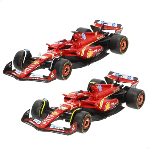 Imagem 0 de Conjunto 2 Carros Metal  1:43 F1 2024 Ferrari