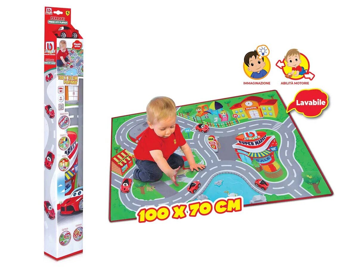Tapete com Circuito Ferrari Junior City com Carro 3