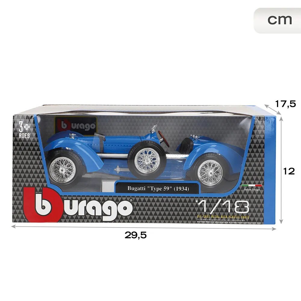 Imagem 0 de Carro Metálico  1:18 GT-Bugatti  Type 59 1934