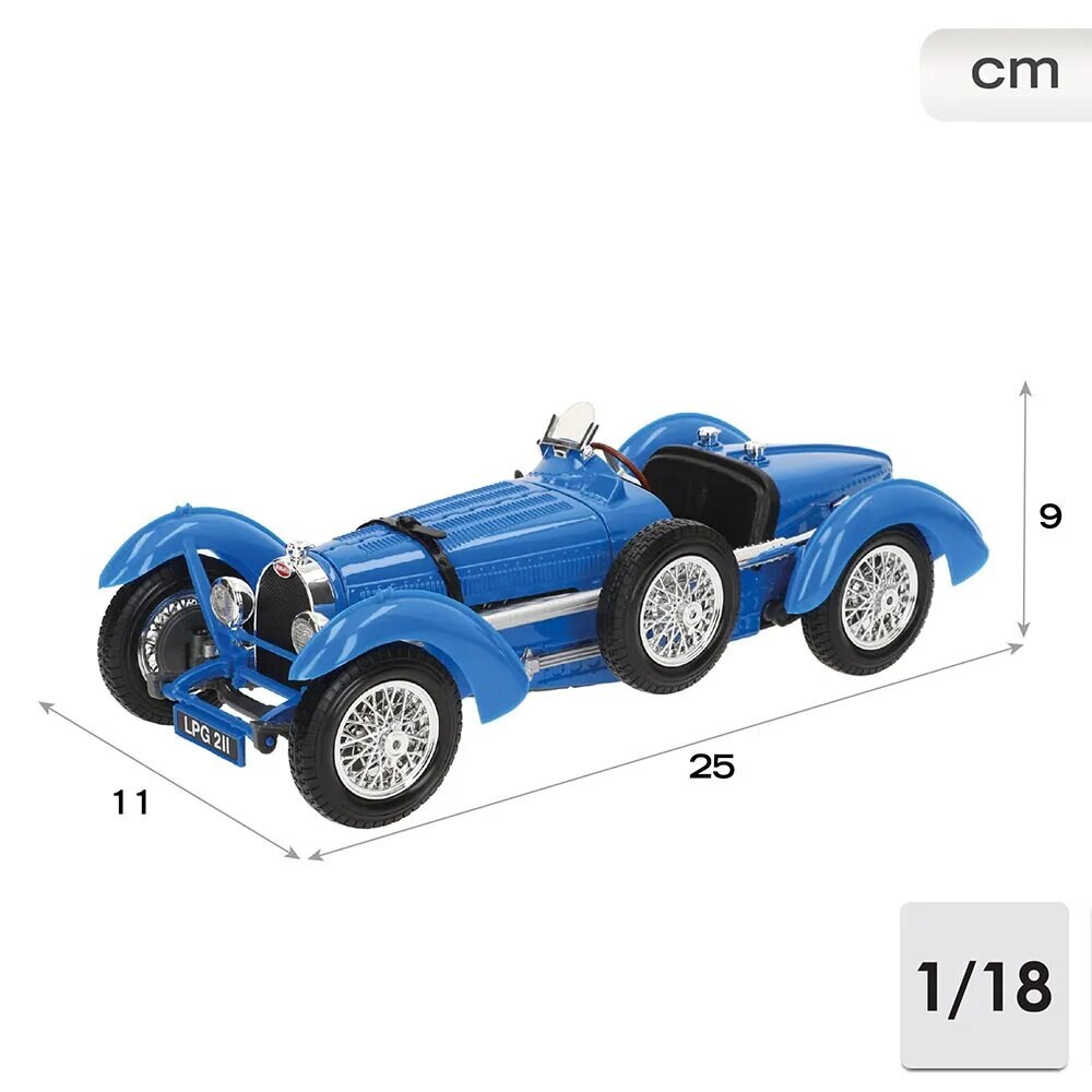 Carro Metálico 1:18 GT-Bugatti Type 59 1934 3