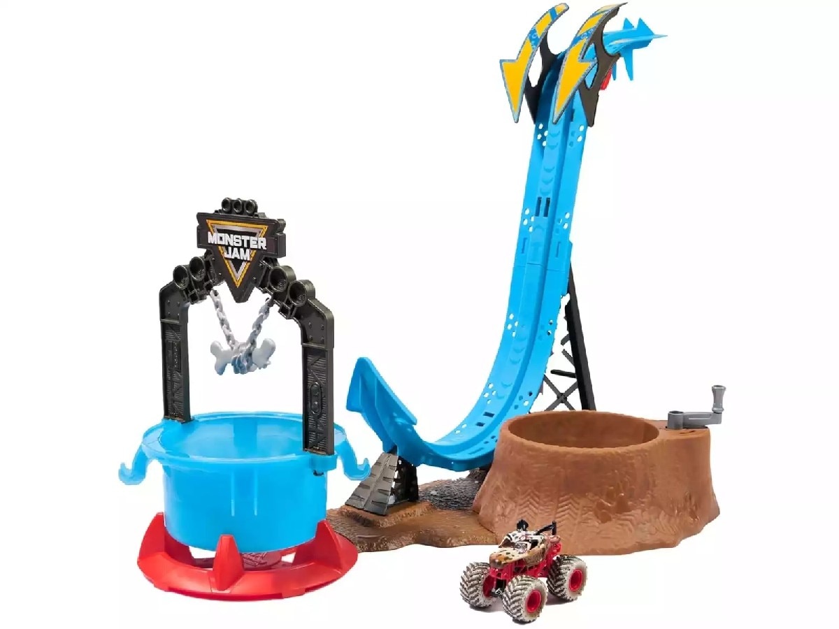 Monster Jam Mud Blasters Dunk Tank com Veículo Exclusivo Monster Mutt Dalmatian 2