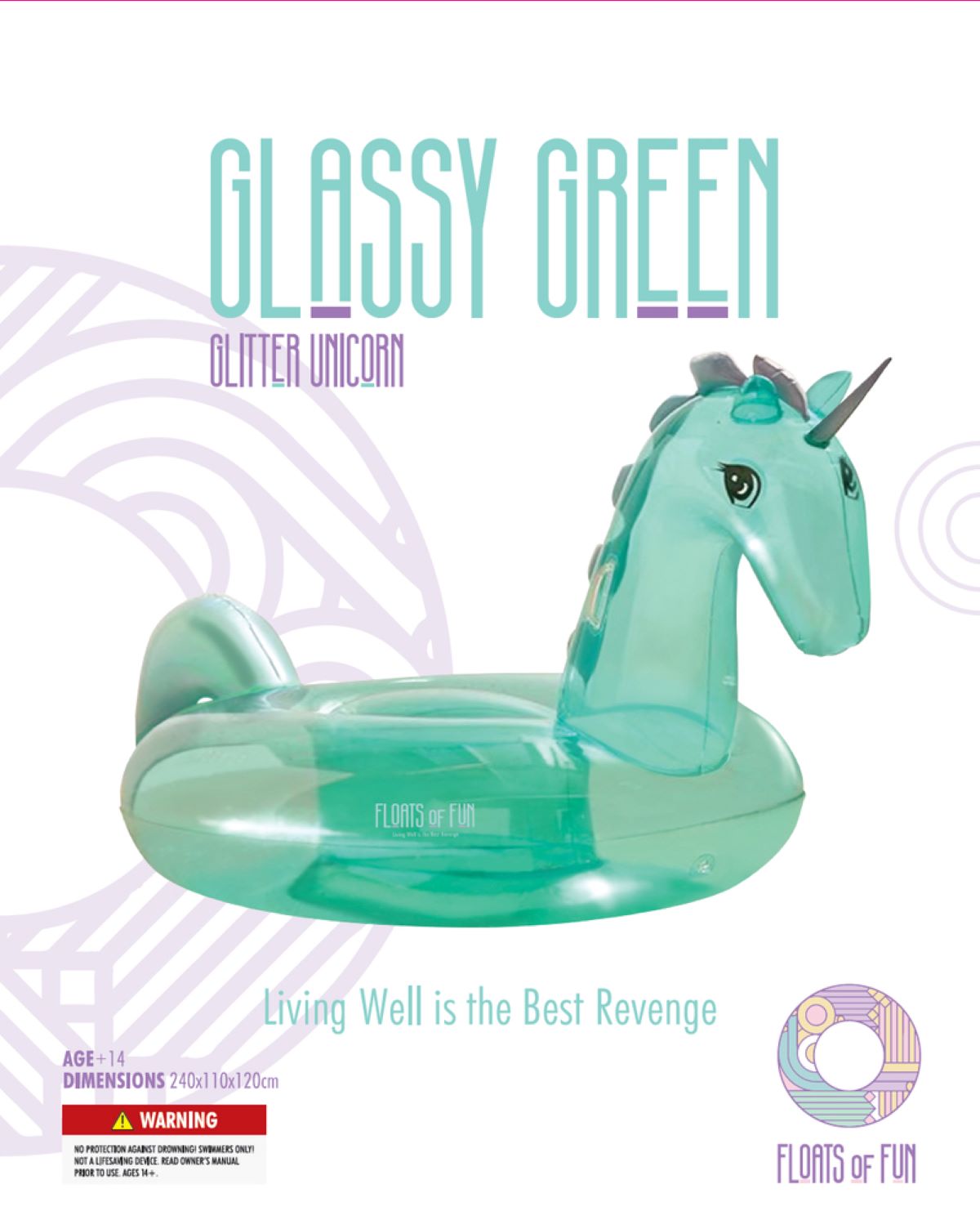 Glassy Green Glitter Unicorn FL04 4