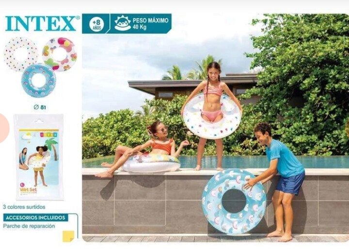 Bóia inflável em forma de roda Intex Magic Tubes 81 cm - Modelos Sortidos Envio Aleatório 2
