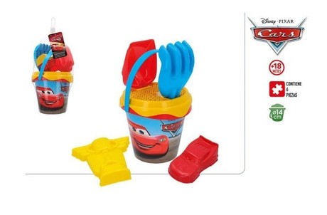 Imagem 0 de Conjunto Balde de Praia e Acessórios Cars Disney