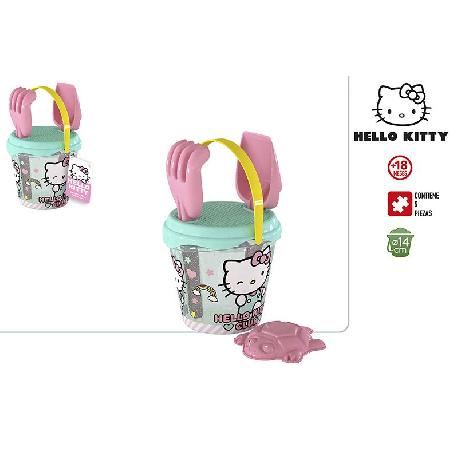 Imagem 0 de Conjunto Balde de Praia 14cm Hello Kitty
