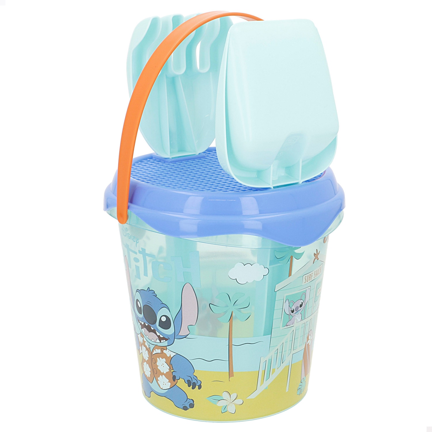 Mochila Stitch com balde de praia e acessórios 2