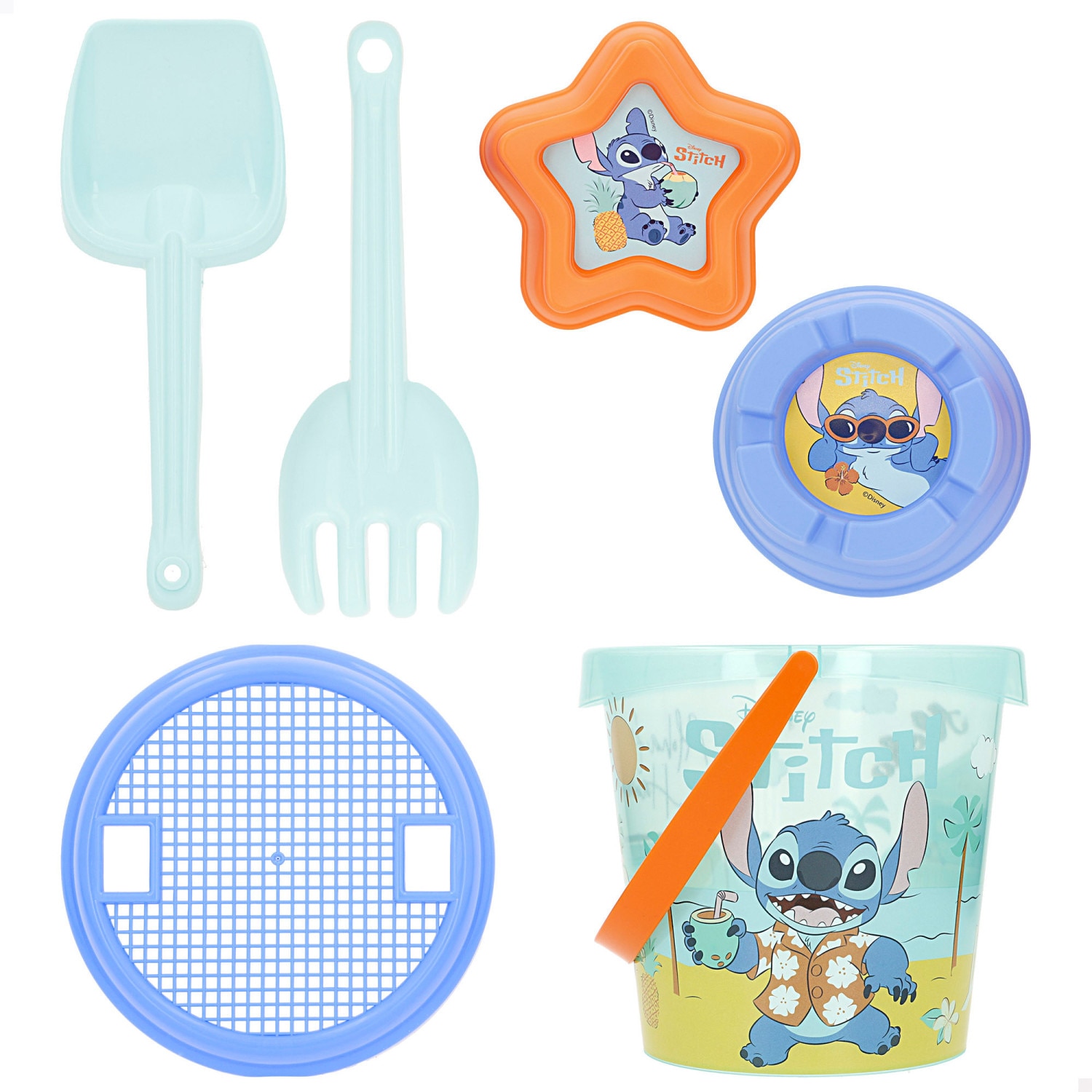 Mochila Stitch com balde de praia e acessórios 3