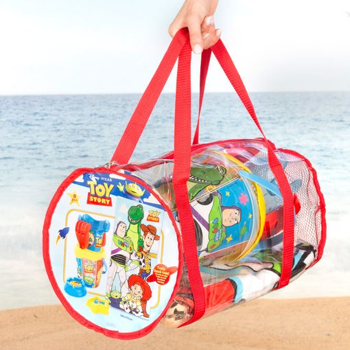 Conjunto de praia com toalha, balde e brinquedos - Toy Story 2
