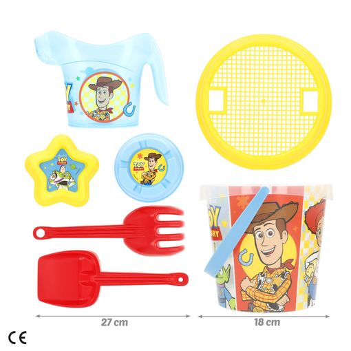 Conjunto de praia com toalha, balde e brinquedos - Toy Story 4