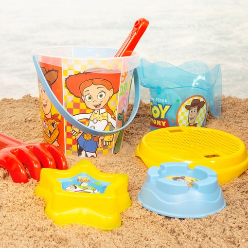 Conjunto de praia com toalha, balde e brinquedos - Toy Story 6