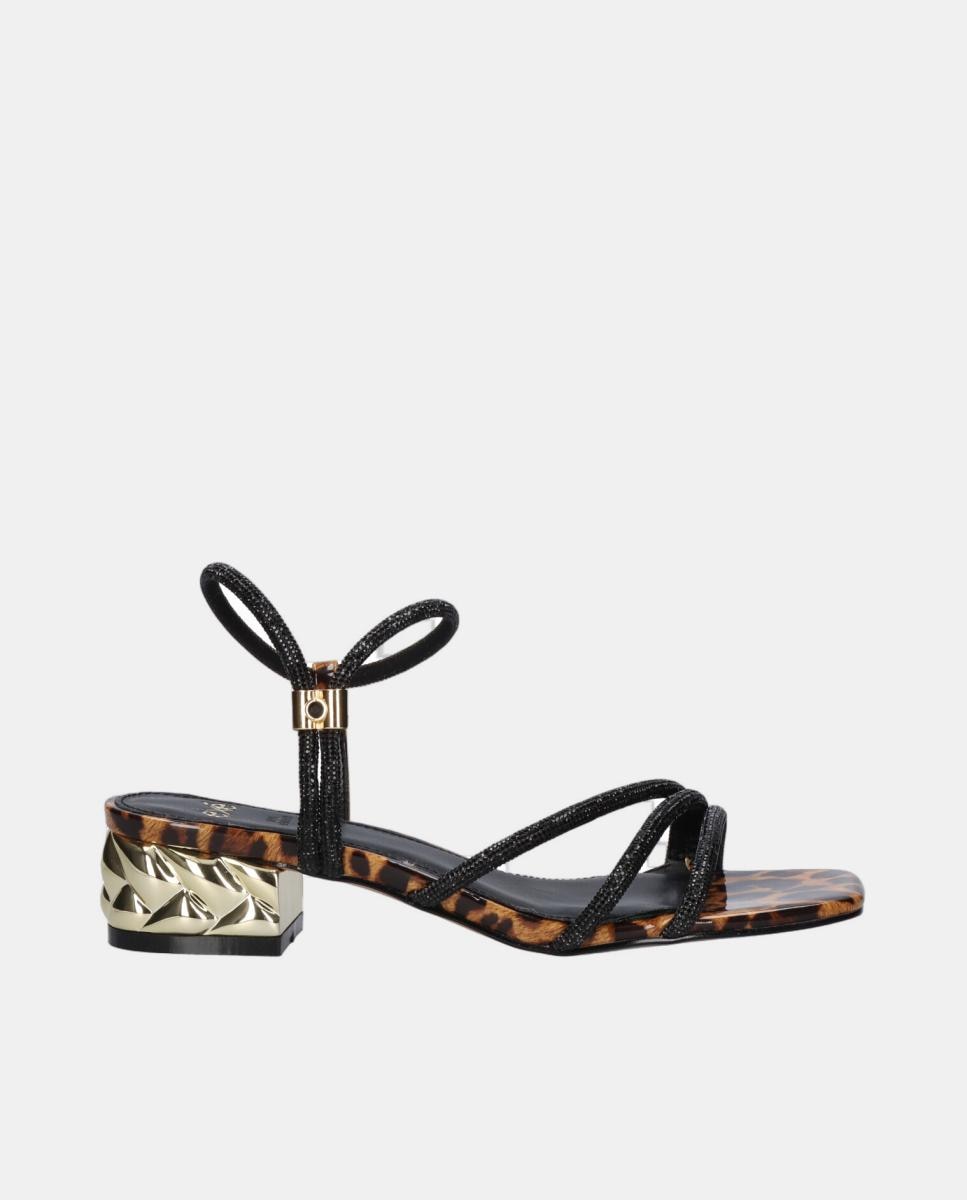 Imagem 0 de Sandália de Tacão - Leopard Black