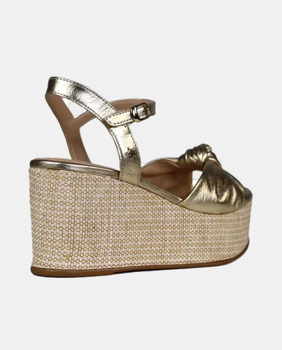 Sandália de Salto em Pele - Gold 3