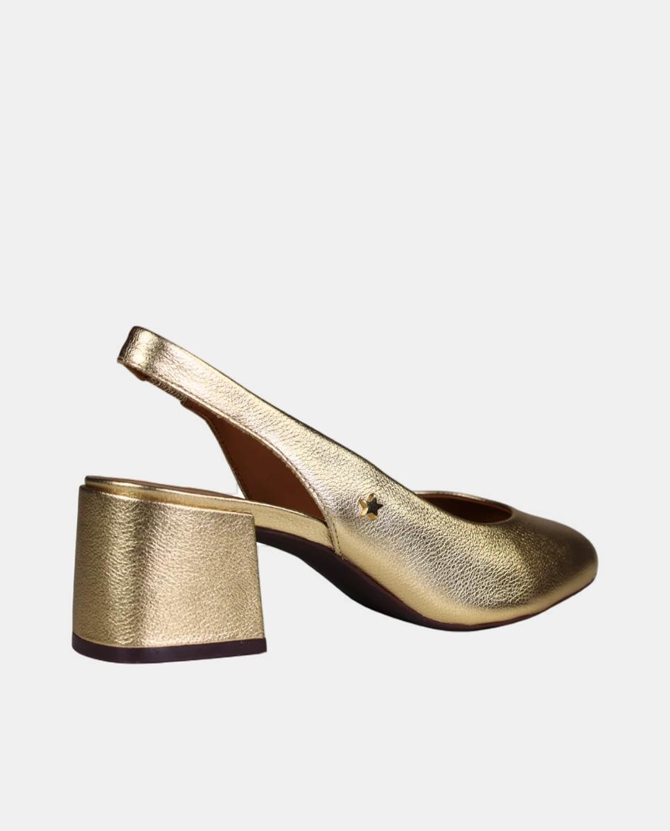 Sandália de Salto em Pele - Gold 3