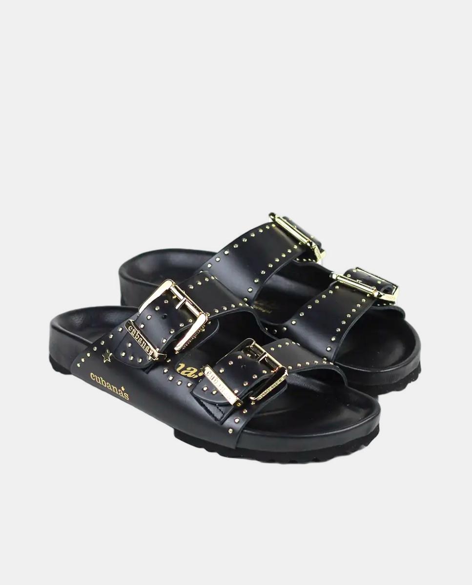 Sandália em Pele - Black Preto-4