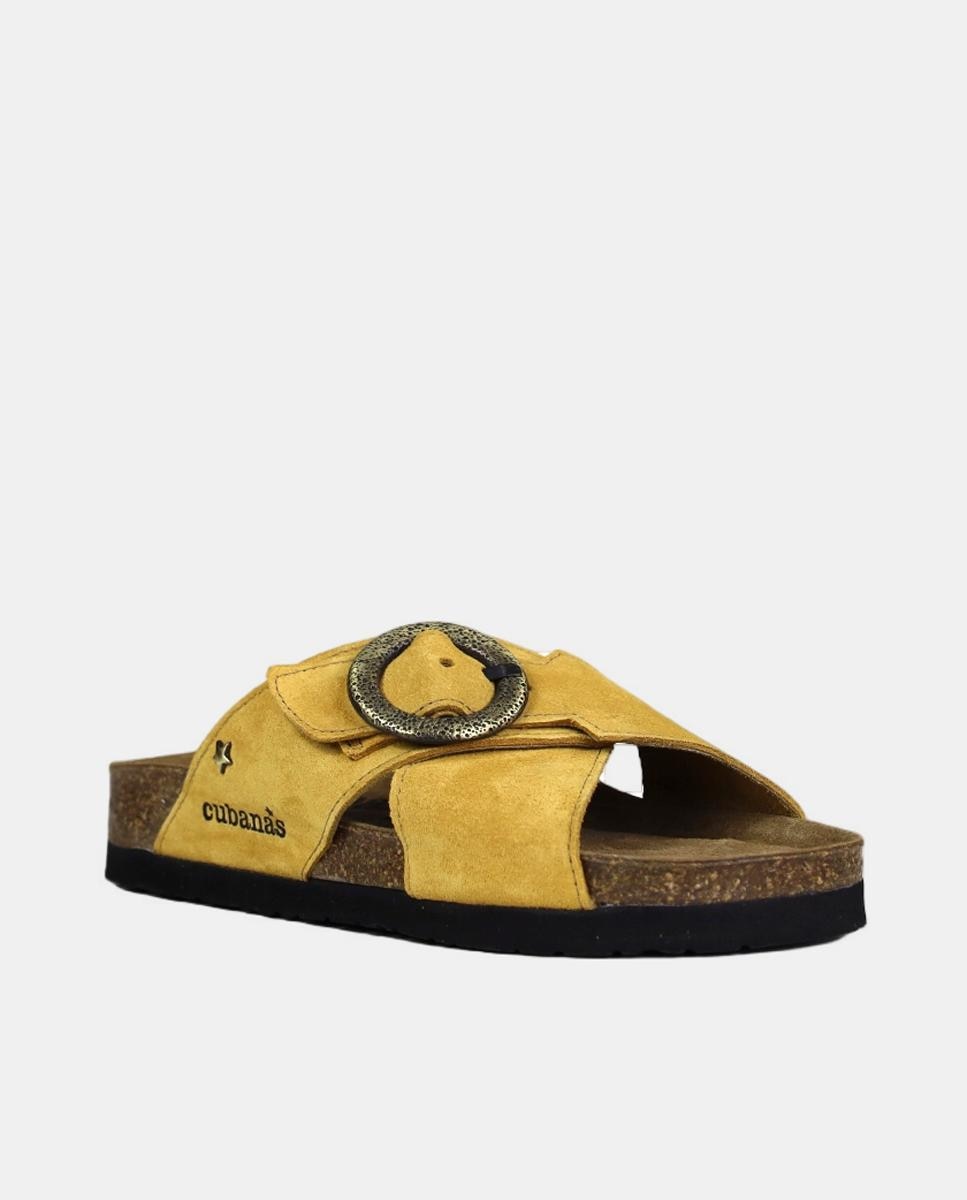 Sandália em Pele - Amarelo 2