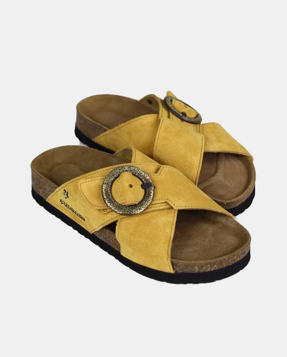 Sandália em Pele - Amarelo 4