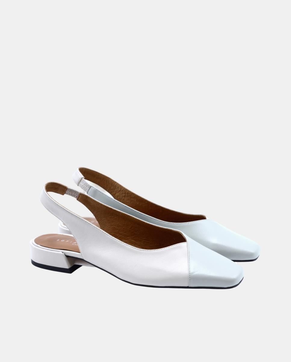 Sapato Raso em Pele Bege-2