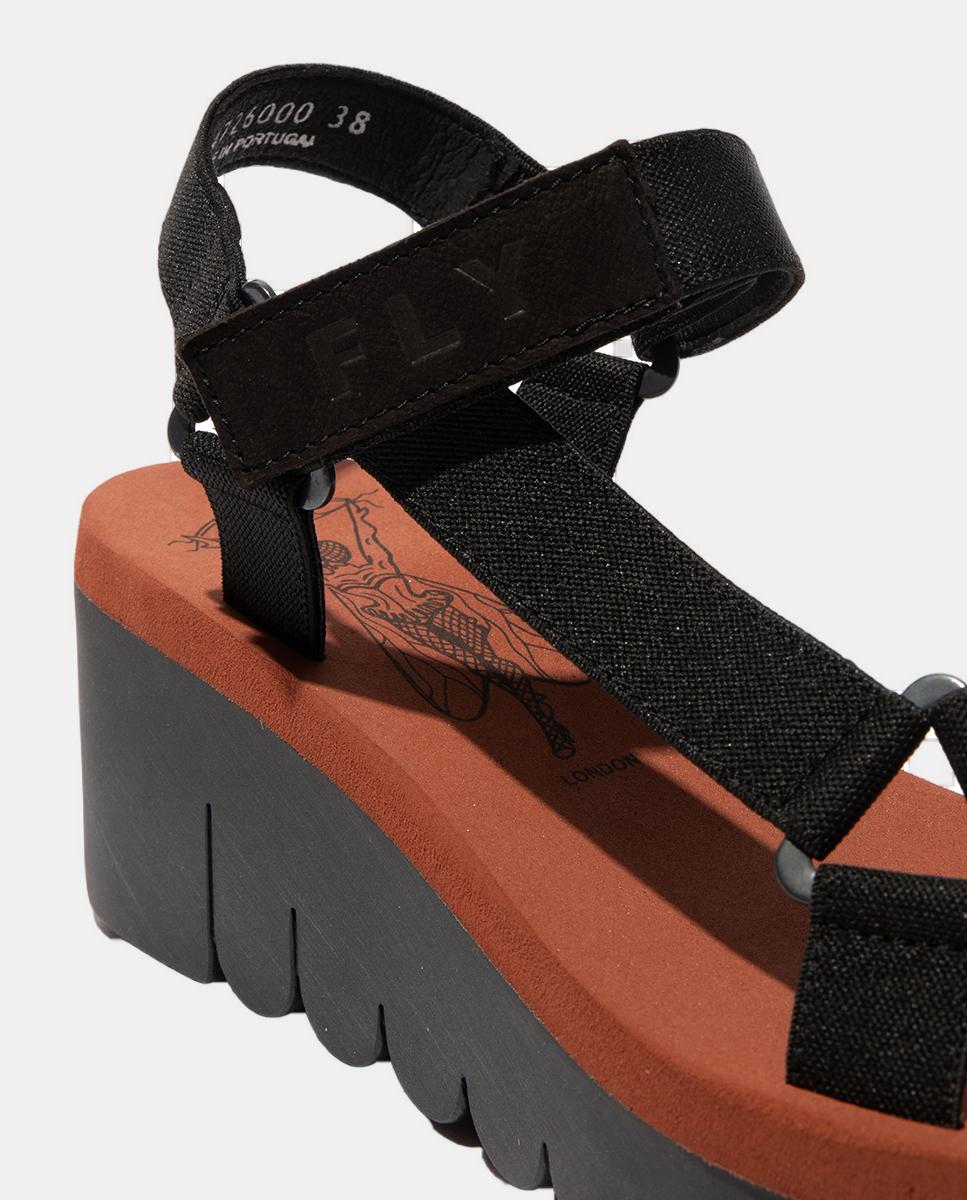 Sandálias em Pele - Multicolor Preto-4