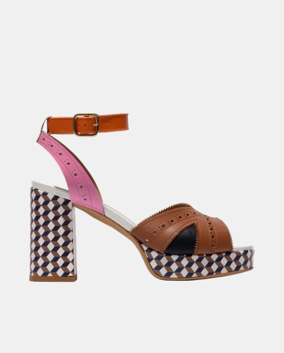 Imagem 0 de Sandálias em Pele - Multicolor