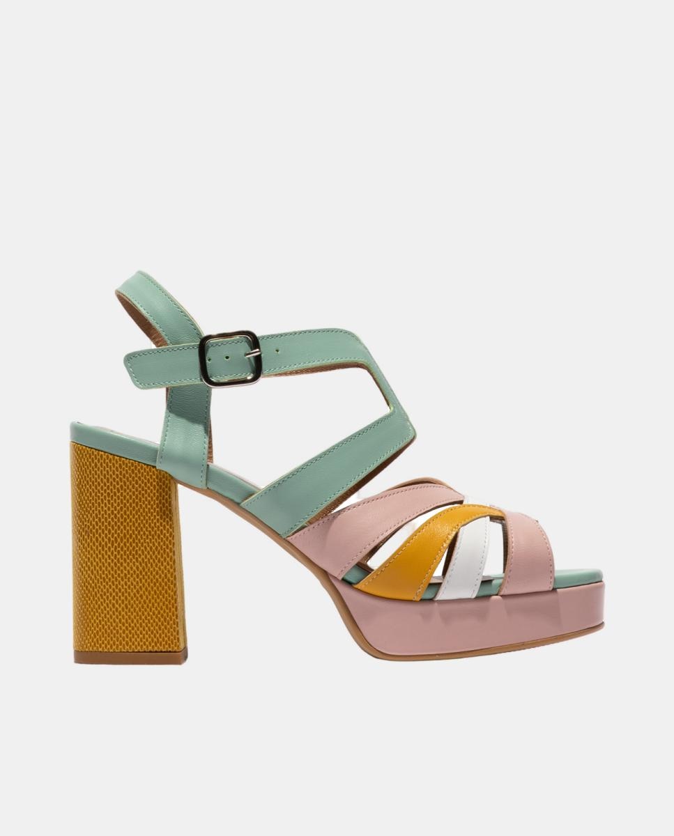 Imagem 0 de Sandálias em Pele - Multicolor