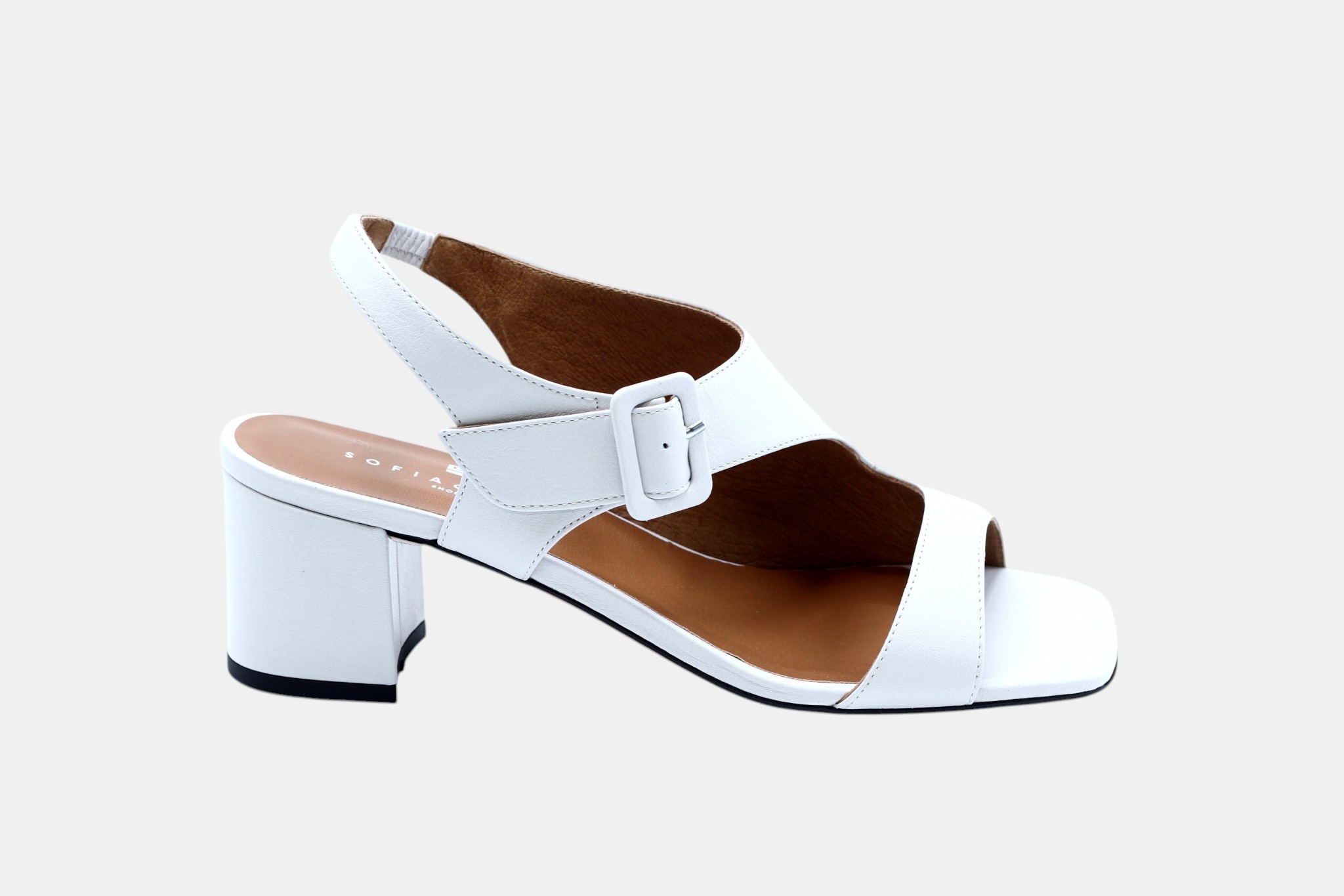 Imagem 0 de Sandália de Salto Alto em Pele