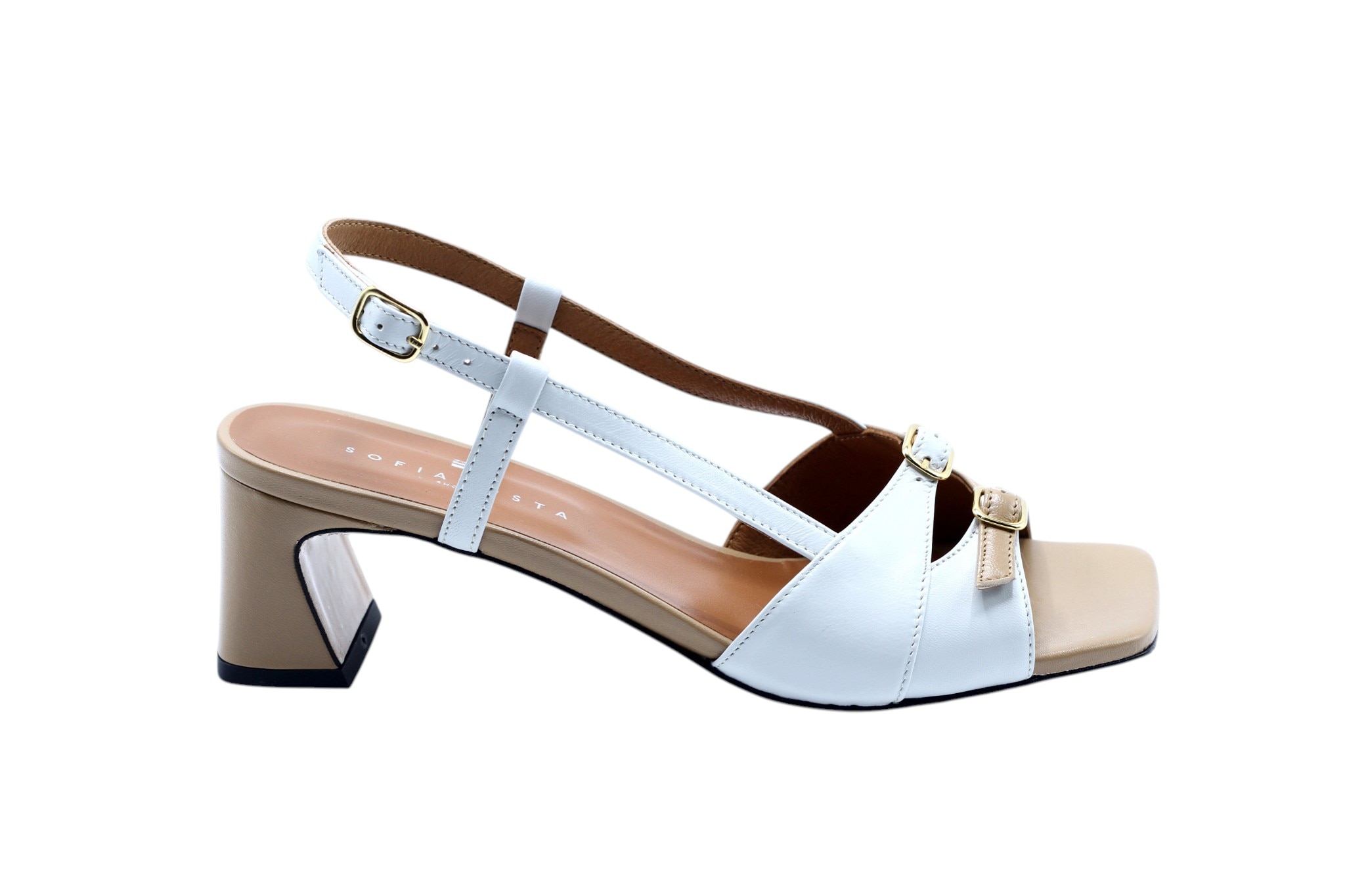 Imagem 0 de Sandália de Salto Alto em Pele