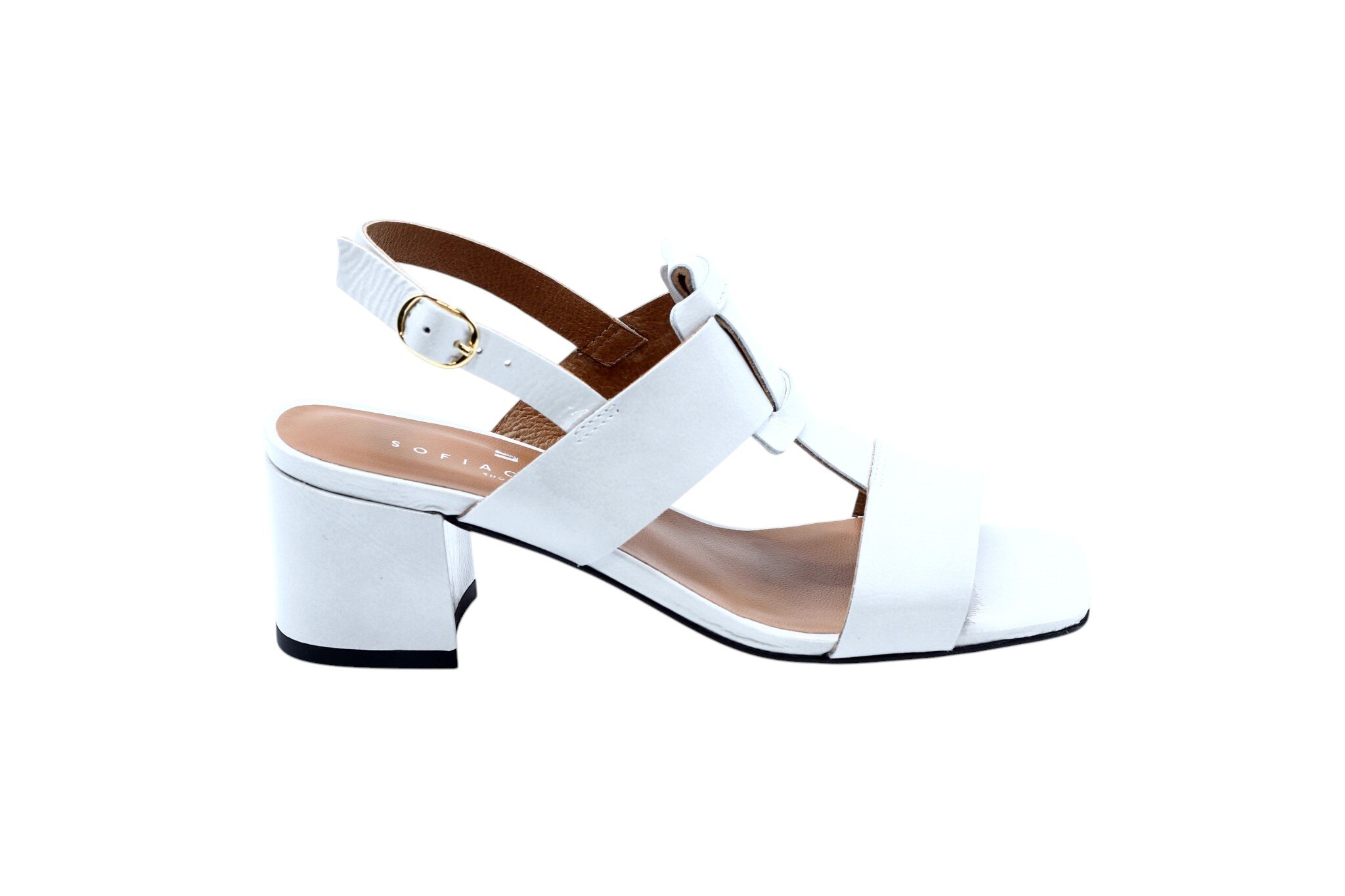 Imagem 0 de Sandália de Salto Alto em Pele