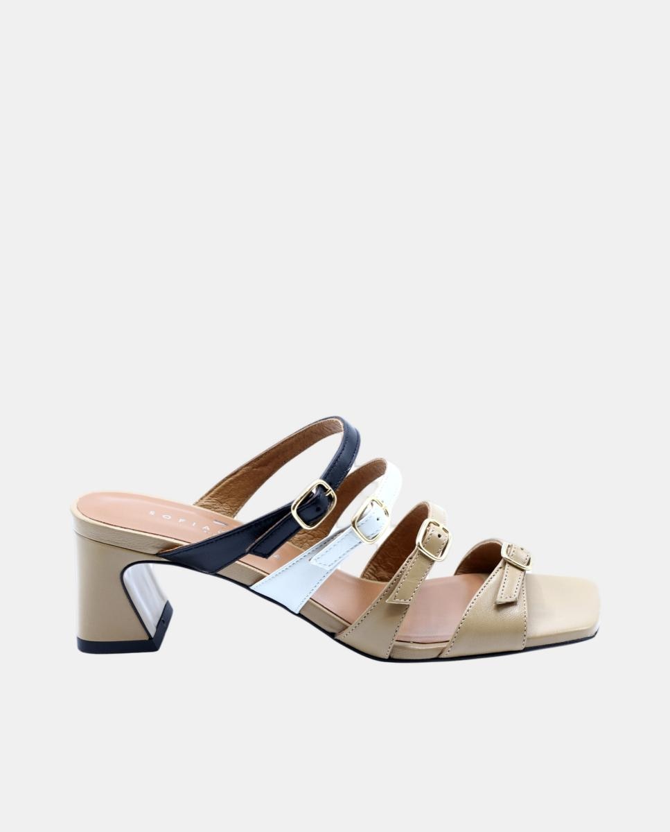 Imagem 0 de Sandália de Salto Alto em Pele