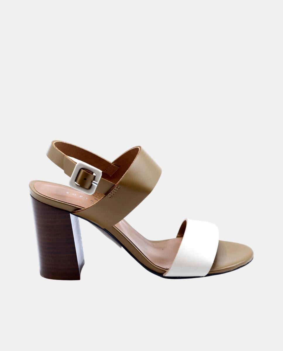 Imagem 0 de Sandália de Salto Alto em Pele