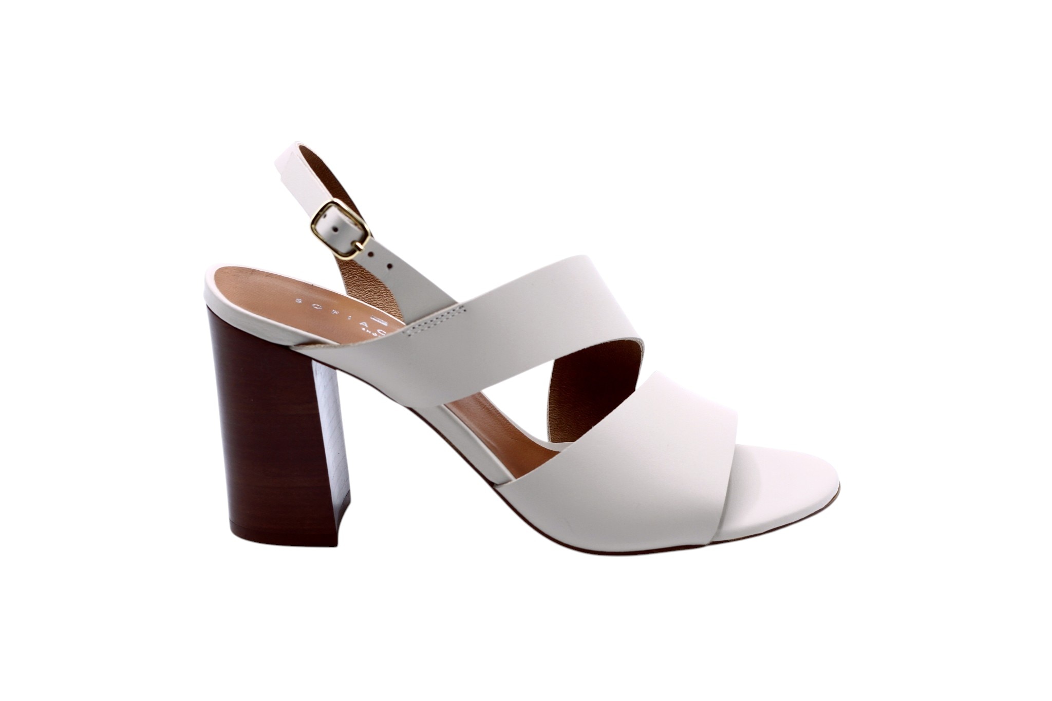 Imagem 0 de Sandália de Salto Alto em Pele