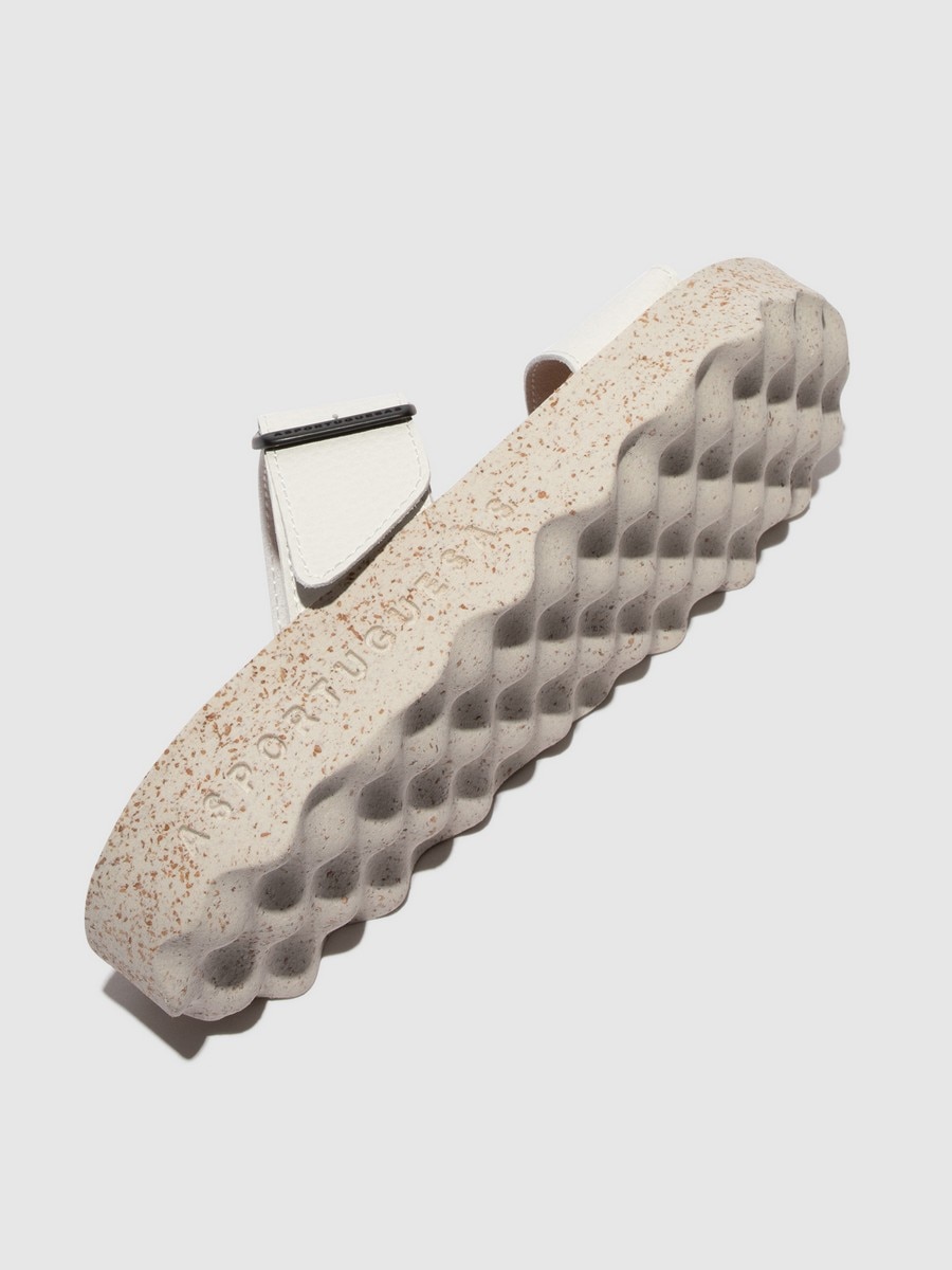 Sandália de fivela - Branco Branco-4