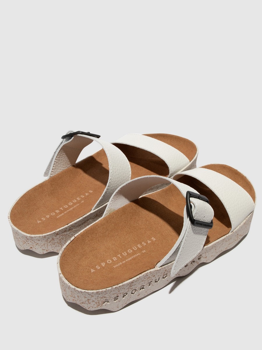 Sandália de fivela - Branco Branco-5