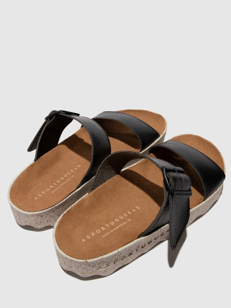 Sandália de fivela - Preto Preto-5