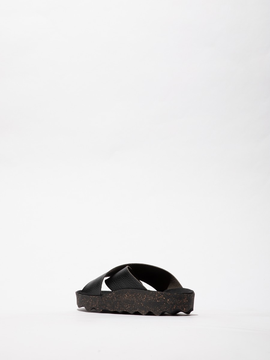 Sandália de tiras cruzadas - Preto Preto-3