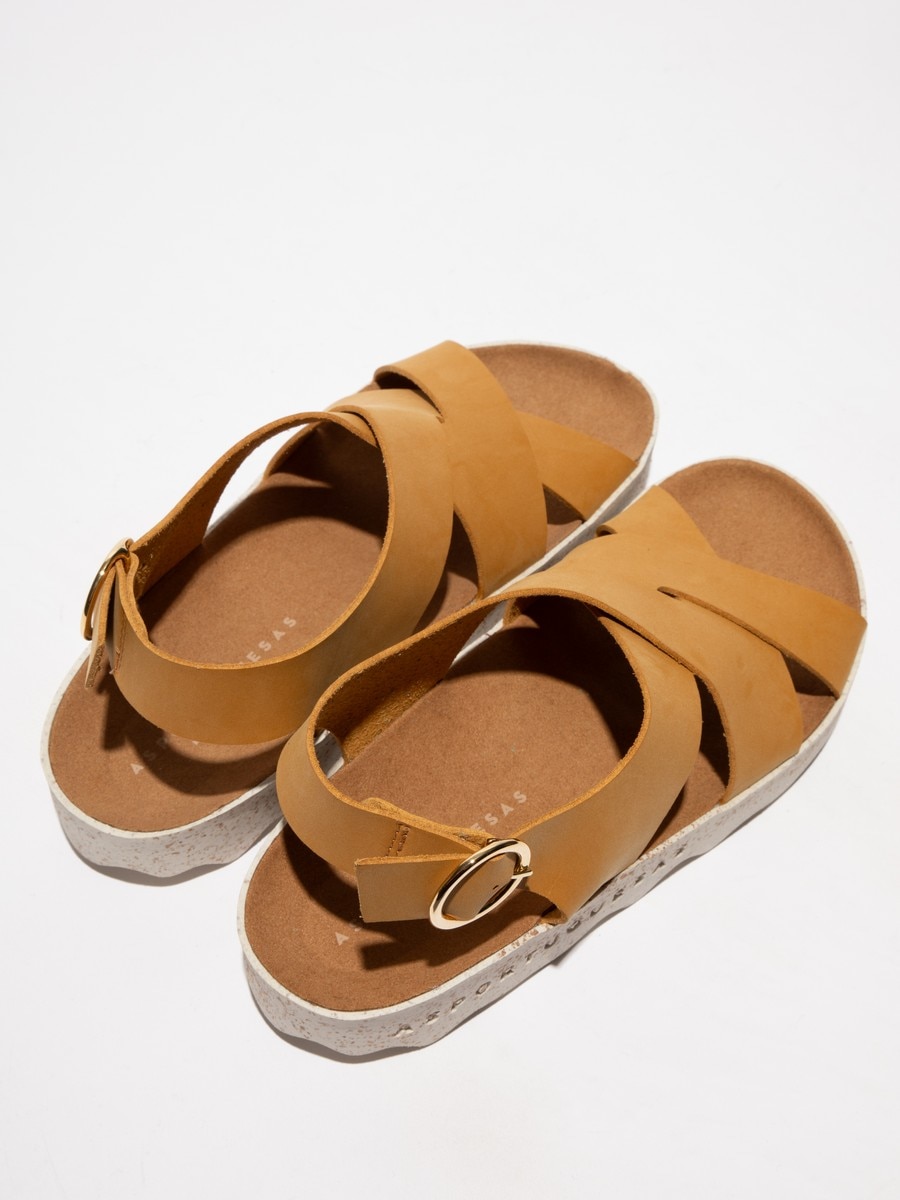 Sandália de tiras cruzadas - Camel Camel-5