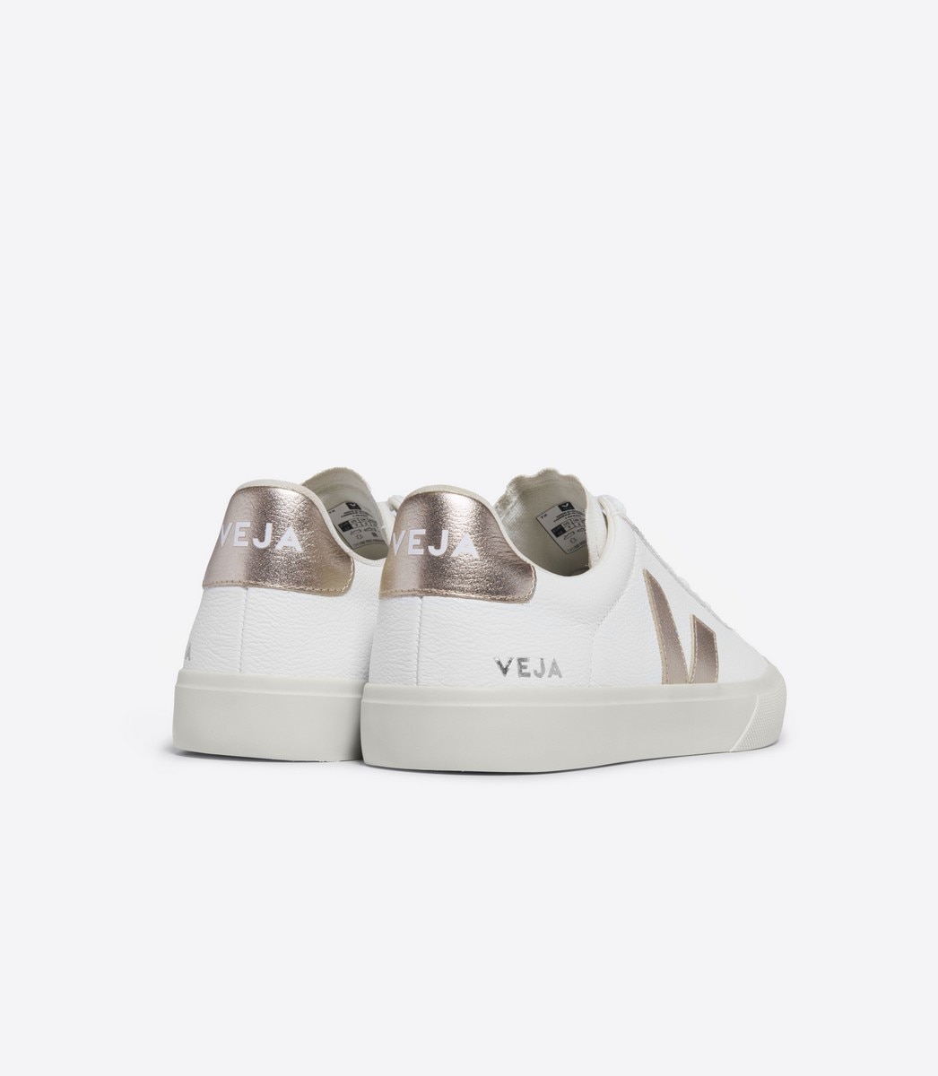 Sapatilhas Campo Leather Extra White Platine Branco-3