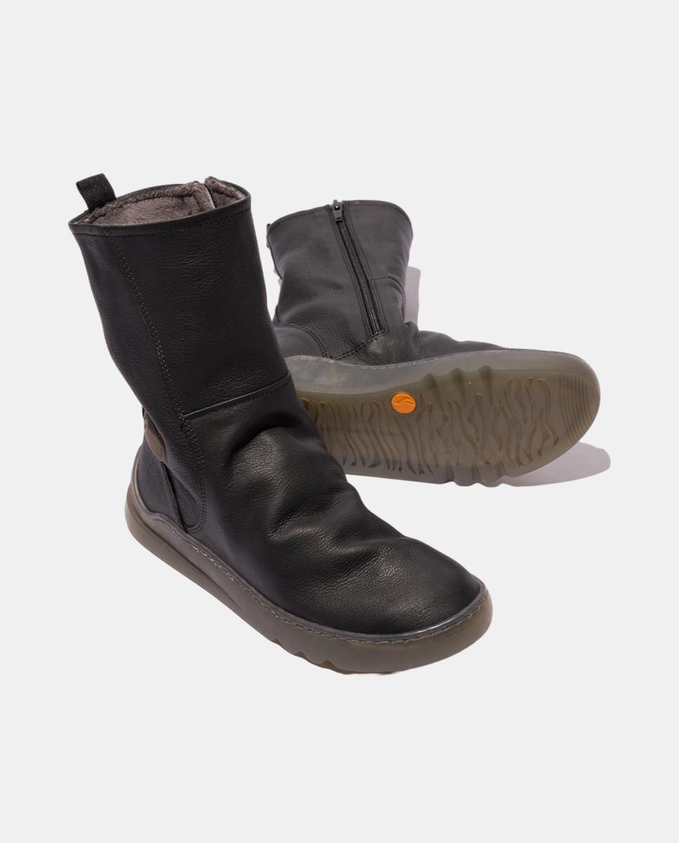 Bota em Pele com Fecho - LOG Preto-4