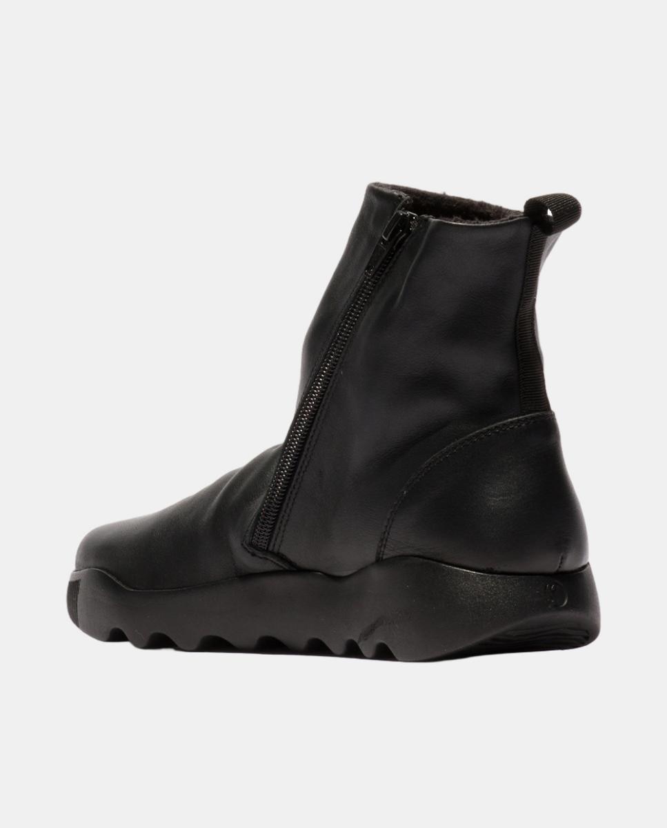 Botim em Pele com Fecho - WARM Preto-3