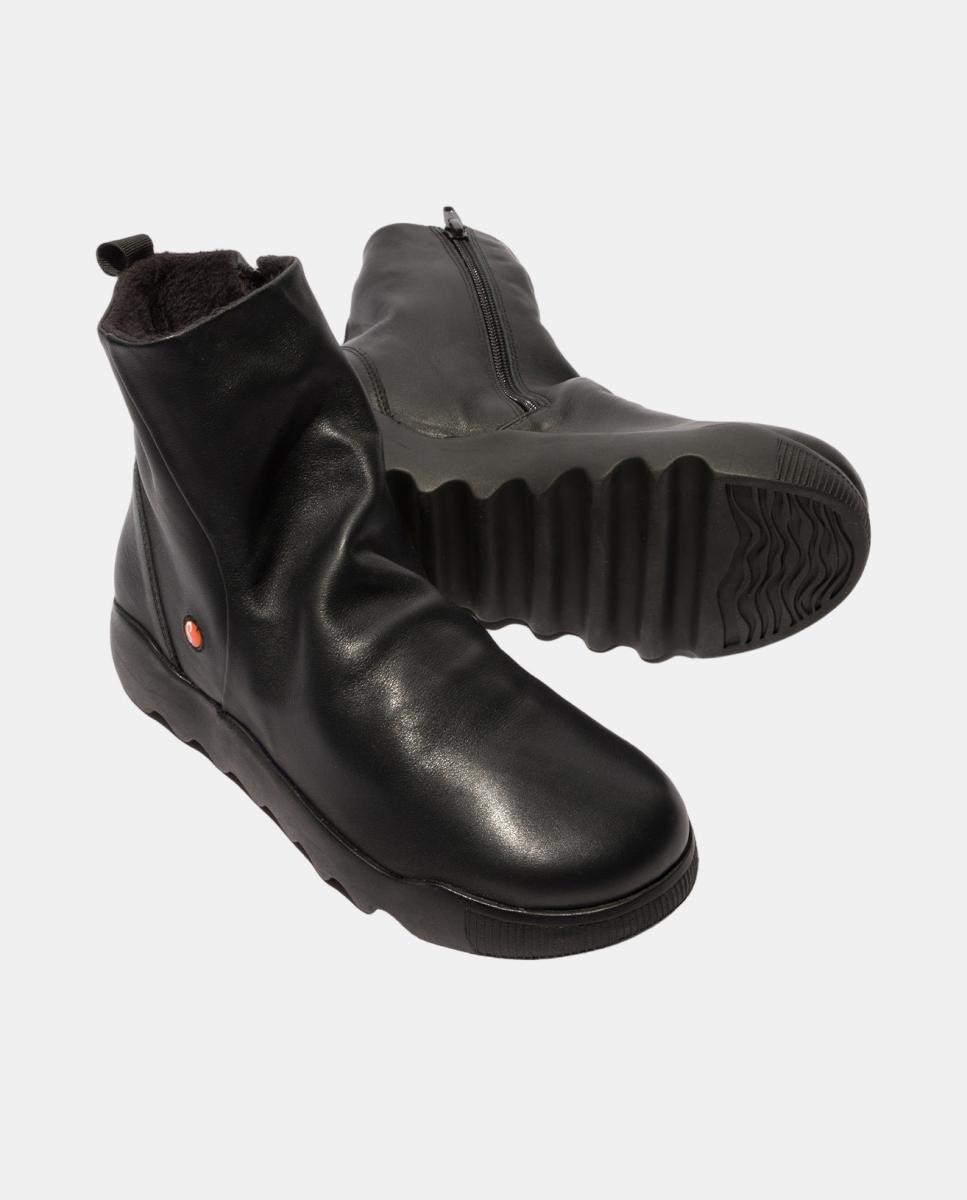 Botim em Pele com Fecho - WARM Preto-4