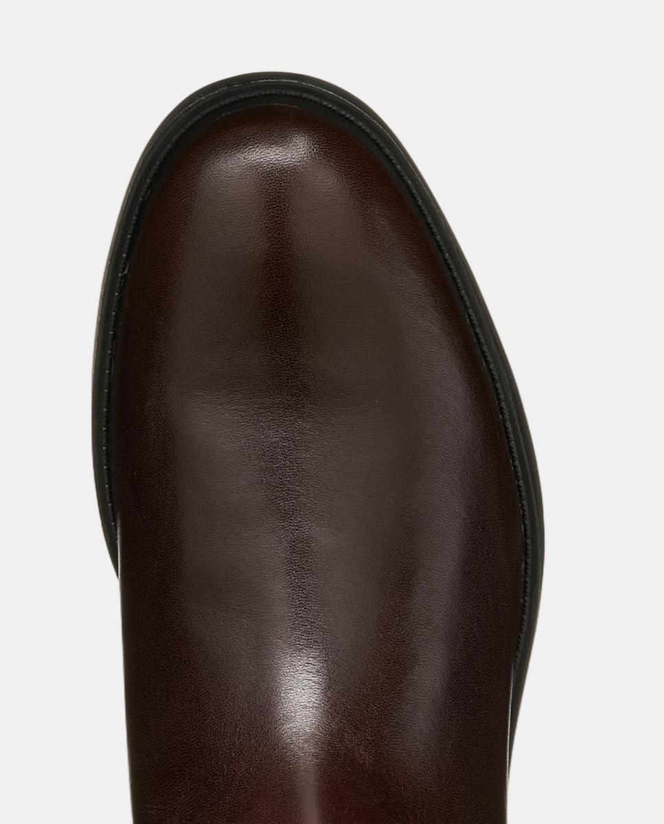 Botas em pele lisa Castanho-escuro-6