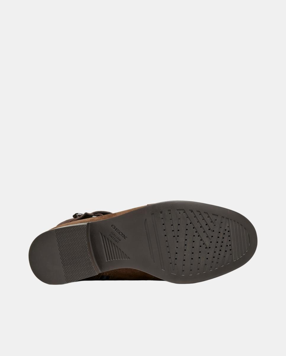Botins em camurça e pele Castanho-escuro-6