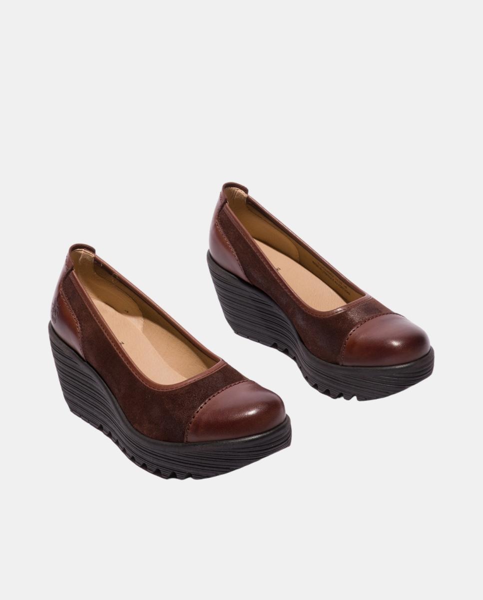 Sapato em Pele Slip-On Castanho-2