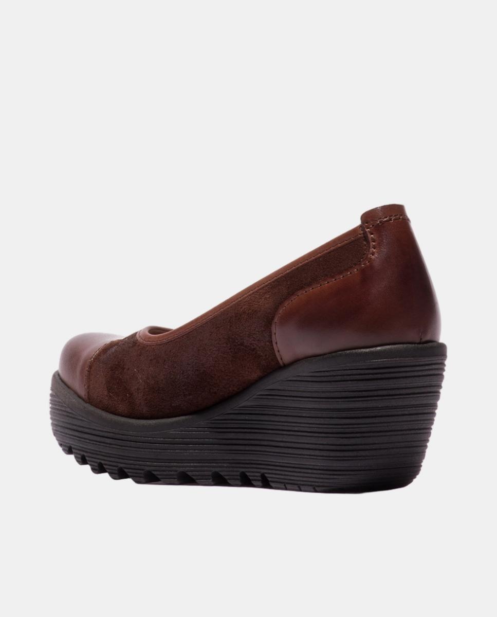Sapato em Pele Slip-On Castanho-3