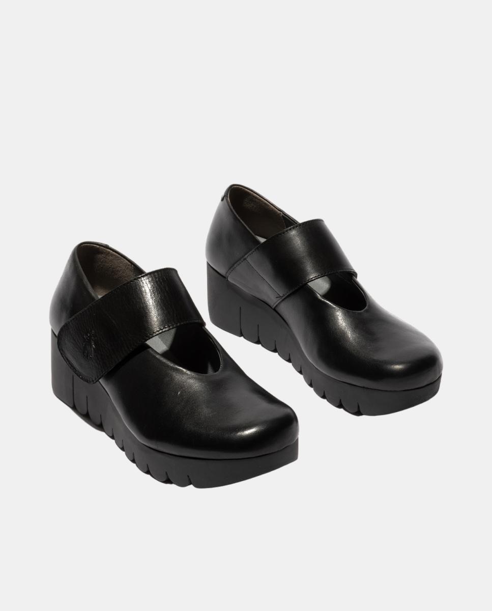 Sapato em Pele Slip-On Preto-2