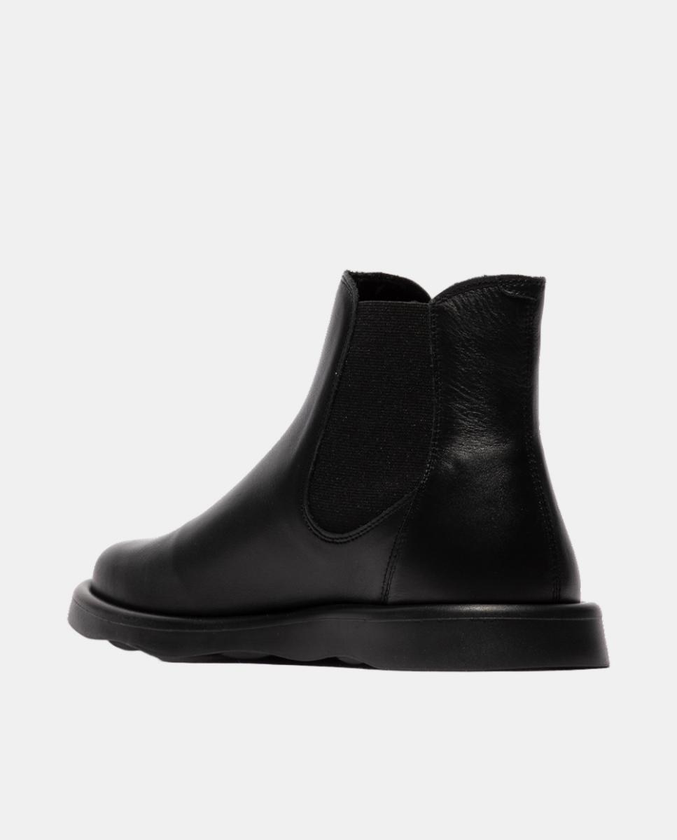 Botim em Pele Slip-On Preto-3