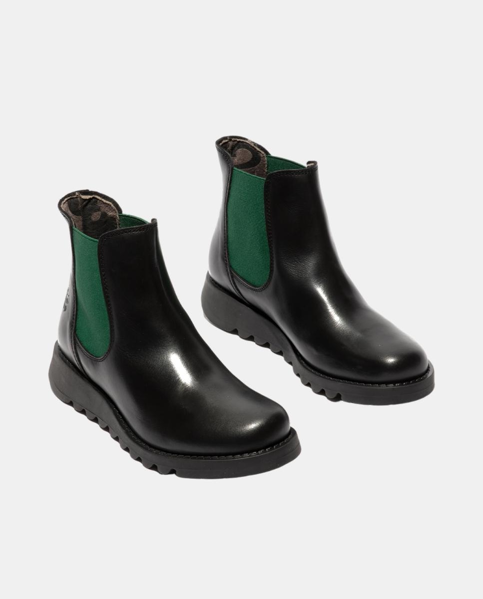 Botim em Pele Slip-On Preto-2