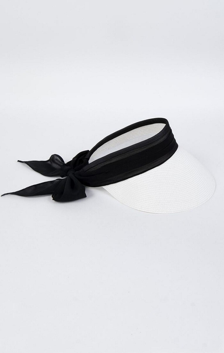 Viseira Augusta Branco - Preto-2