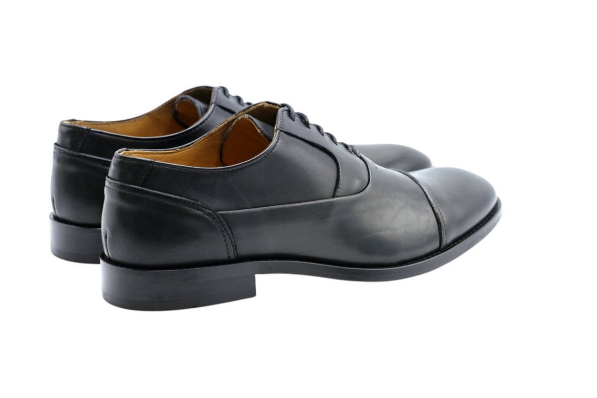 Sapato Cordões Preto Preto-3